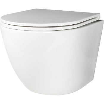 Унитаз подвесной безободковый укороченный Creto Cer C1 белый Унитаз подвесной безободковый укороченный Creto Cer C1 белый