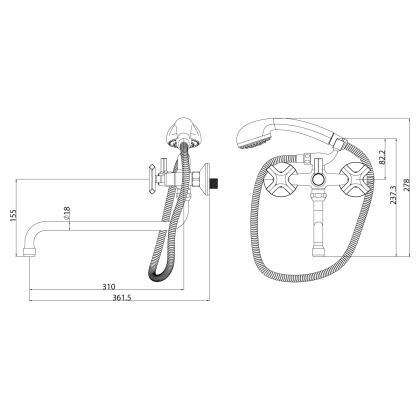 Смеситель Lemark Promotion LM6051C для ванны Смеситель Lemark Promotion LM6051C для ванны