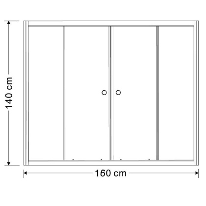 Шторка для ванны Aquanet AQ5 160, узорчатое стекло
