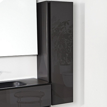 Пенал Vallessi 120*35*28,5cm Антрацит глянец 836-A glossy Boheme