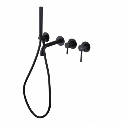 Смеситель ABBER Wasser Kreis AF8130B для ванны скрытого монтажа, черный матовый Смеситель ABBER Wasser Kreis AF8130B для ванны скрытого монтажа, черный матовый