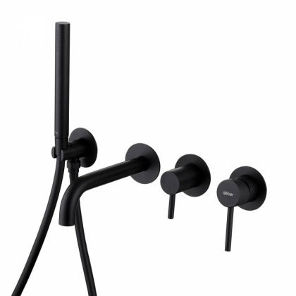 Смеситель ABBER Wasser Kreis AF8130B для ванны скрытого монтажа, черный матовый Смеситель ABBER Wasser Kreis AF8130B для ванны скрытого монтажа, черный матовый