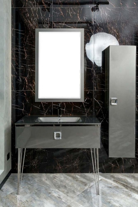 Зеркало Dolce Глянцевый Графит 105x70см 567-GR Boheme