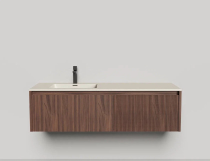 Подвесная тумба Domino 1400, шпон, под встраиваемую раковину