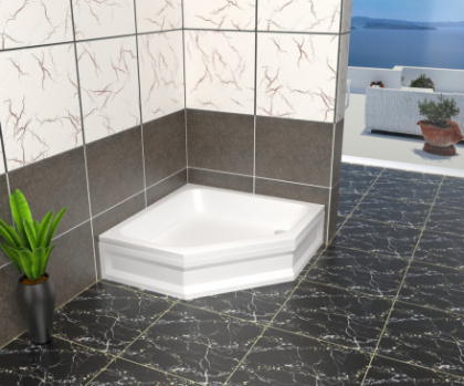 Душевой поддон RGW BT/CL-S 16180599-51-A 90 x 90 см акриловый, трапеция, цвет белый Душевой поддон RGW BT/CL-S 16180599-51-A 90 x 90 см акриловый, трапеция, цвет белый