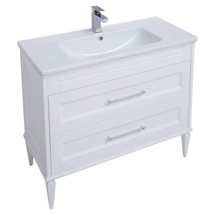 Комплект мебели для ванной Aquanet Бостон М 100 белый матовый Комплект мебели для ванной Aquanet Бостон М 100 белый матовый