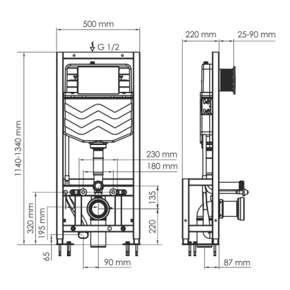 Dill 61TLT.010.ME.RG04 Система инсталляции для унитазов