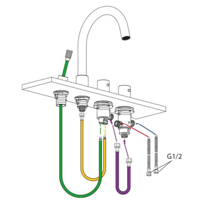 Смеситель для ванны с душем, врезной с термостатом Timo Saona 2330/17Y золото матовое Смеситель для ванны с душем, врезной с термостатом Timo Saona 2330/17Y золото матовое