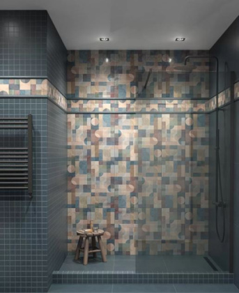 Бордюр Чементо синий тёмный матовый обрезной 30x2,5x1,9