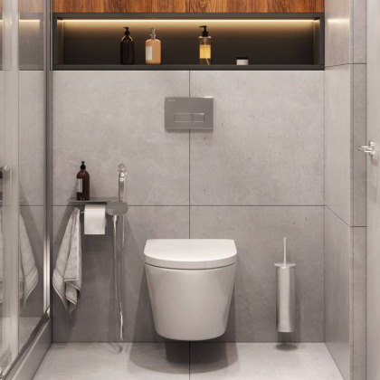 Набор подвесной унитаз с гигиеническим душем CK74H0403W Набор подвесной унитаз с гигиеническим душем CK74H0403W