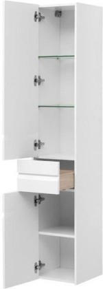 Шкаф-пенал для ванной Aquanet Палермо 35 L белый глянец Шкаф-пенал для ванной Aquanet Палермо 35 L белый глянец