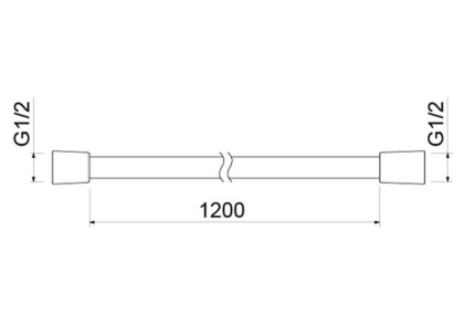 Шланг для душа 120 см ПВХ AQUATEK AQ2104CR 