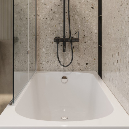 ECO-O-V-21-120/140-P-Cr-L Душевая шторка на ванну