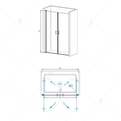 Душевая дверь RGW LE-06 120х195 прозрачное 06120612-11