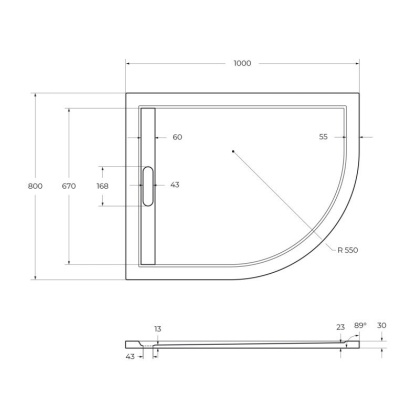Сифон для поддов из искусственного мрамора CEZARES TRAY-AS-01 Сифон для поддов из искусственного мрамора CEZARES TRAY-AS-01