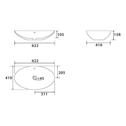 Умывальник Point Сатурн 63 PN43901 овальный, белый Умывальник Point Сатурн 63 PN43901 овальный, белый