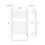 Полотенцесушитель электрический Point Селена PN16858W П8 500x800, диммер справа, белый Полотенцесушитель электрический Point Селена PN16858W П8 500x800, диммер справа, белый