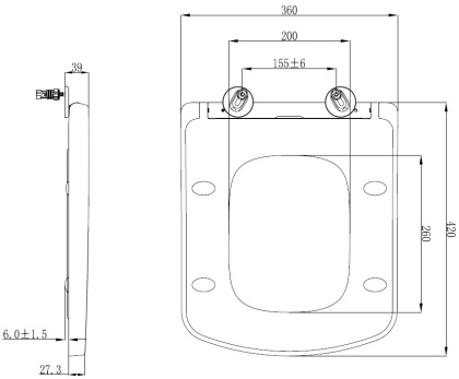 Крышка-сиденье для унитаза Allen Brau Liberty 4.33006.20 белый глянец Крышка-сиденье для унитаза Allen Brau Liberty 4.33006.20 белый глянец