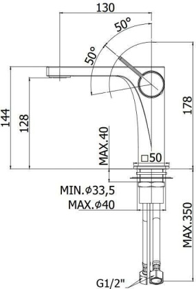 Смеситель для раковины Paffoni Rock RO071CR