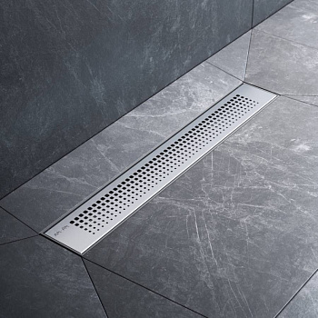 W02SC-P11-050-01SB PrimeFlow Трап для душа линейный универс затвор Cut Gradient 50см цвет сталь мат