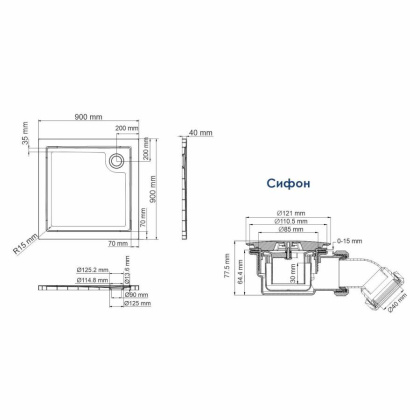 Salm 27T03 Душевой поддон Wasserkraft