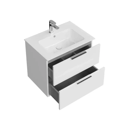 Тумба CUBO подвесная с ящиками 70, белая матовая Тумба CUBO подвесная с ящиками 70, белая матовая