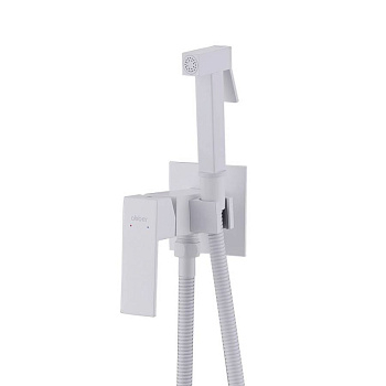 Смеситель ABBER Daheim AF8226W с гигиеническим душем,белый матовый Смеситель ABBER Daheim AF8226W с гигиеническим душем,белый матовый