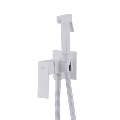Смеситель ABBER Daheim AF8226W с гигиеническим душем,белый матовый Смеситель ABBER Daheim AF8226W с гигиеническим душем,белый матовый