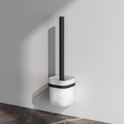 Стойка с туалетной щеткой Func, 36,6х9,2х9,8 см, черная, A8F33322