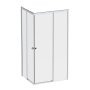 W94G-403-10080-MТ Душевое ограждение X-Joy Square Slide 100х80, мат Хром, прозрачное