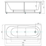 Акриловая ванна Акватек Оберон 180х80 OBR180-0000003