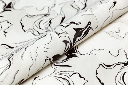 Обои виниловые Галатея база универсальная, белый чёрный