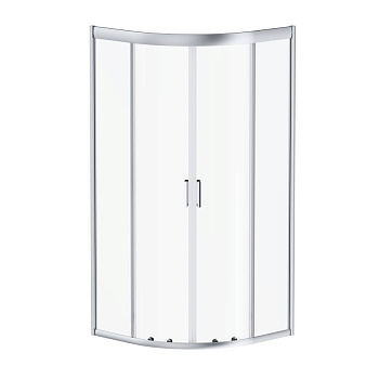 DX35WG-301-090MT Душ.огражден.Skyline Round  90х90х190, профиль мат Хром, стекло прозрачное, б/поддо