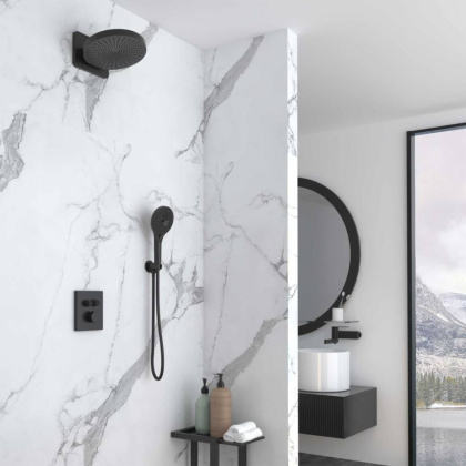 Душевой комплект Inspire VSFW-3I21MT1MB встраиваемый, термостатический, двухрежимный, черный