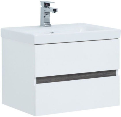 Тумба под раковину Aquanet Беркли 50 белый/дуб рошелье Тумба под раковину Aquanet Беркли 50 белый/дуб рошелье