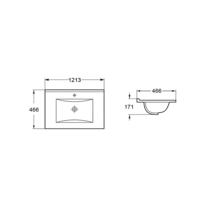 Раковина VBS-13120MA керамическая, цвет антрацит матовый Раковина VBS-13120MA керамическая, цвет антрацит матовый