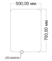 Зеркало LED VLM-3BE500 500х700 c сенсорным выключателем и диммером