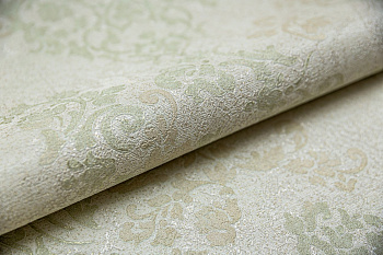 Обои виниловые Флора мотив, зеленый светлый