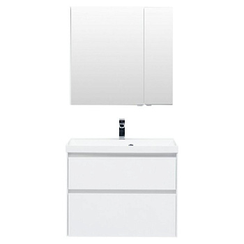 Мебель для ванной Aquanet Гласс 80 белый Мебель для ванной Aquanet Гласс 80 белый