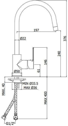 Смеситель для кухни Paffoni Red RED180CR