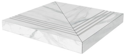 Ступень угловая клееная Монте Тиберио лаппатированный 33x33x0,9