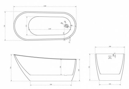 Акриловая ванна Abber 130х70 AB9353-1.3 Акриловая ванна Abber 130х70 AB9353-1.3