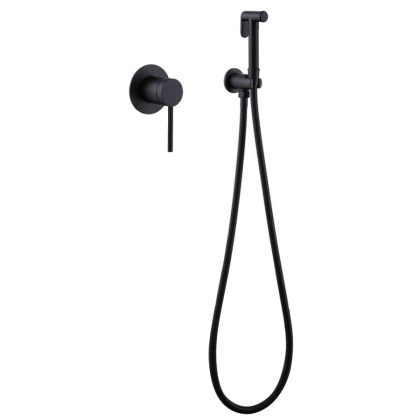 Смеситель ABBER Emotion AF8825B с гигиеническим душем, черный матовый Смеситель ABBER Emotion AF8825B с гигиеническим душем, черный матовый