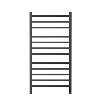 Полотенцесушитель электрический Point Вега PN71850GB П12 500x1000, диммер справа, графит блеск Полотенцесушитель электрический Point Вега PN71850GB П12 500x1000, диммер справа, графит блеск
