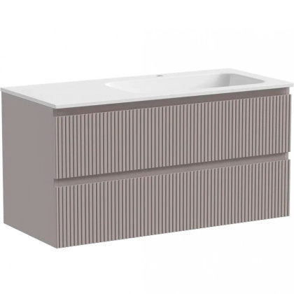 Тумба подвесная SANCOS Snob T правая 995х445х500, c двумя ящиками оснащенными доводчиками, Doha Soft, арт.SNT100RSM