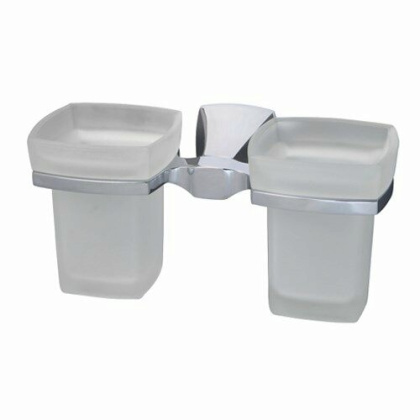 Подстаканник двойной Wern, 20,3х10х10,5 см, хром, K-2528D