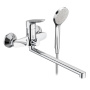 779500001 Jupiter, Смеситель Для ванны и душа с универсальным изливом и душевым комплектом, Хром