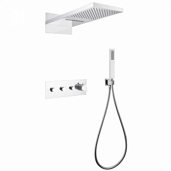 Душевая система ABBER Rund AF8752 скрытого монтажа без излива, термостат, хром Душевая система ABBER Rund AF8752 скрытого монтажа без излива, термостат, хром