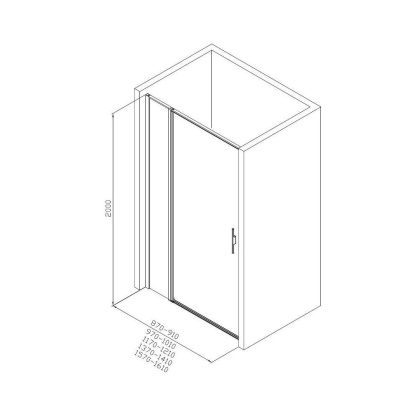 Душевая дверь Allen Brau Priority 160 3.31037.00 хром