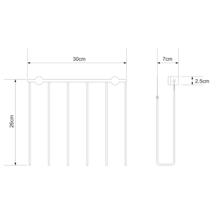 Держатель для газет, 30х26х7 см, хром, K-311